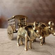 Brass Bullockcart For Home Decor 3″