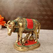 Brass Gomatha Stone finish Green and Red Color 5.5″