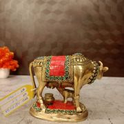 Brass Gomatha Stone finish Green and Red Color 5.5″