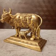 Brass Cow and Calf with Multi God Statue-6.5″