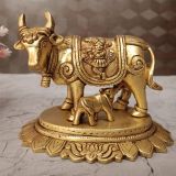 brass-cow-calf-pooja-gift-antique-coimbatore
