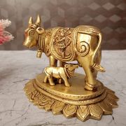Buy Brass Cow And Calf Statue 4.5″