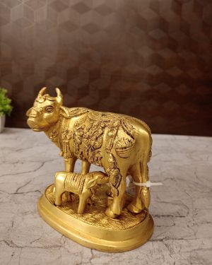 Buy Brass Cow And Calf With All Gods 5″