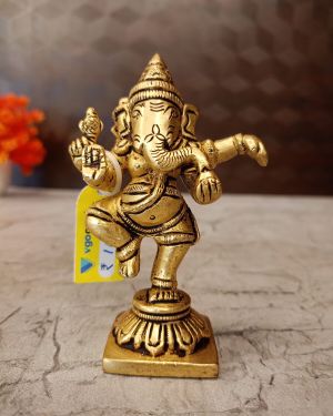 Brass Rathna Ganesha Good For Pooja 4″