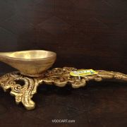 Brass Designer Diya With Handle 2″