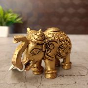 Brass Elephant Statue For Home Decor 2.5″