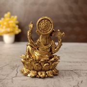 Brass Fine art Lotus Ganesha Idol 2.5″