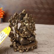 Brass Fine Art Ganesha With Designer Thiruvachi 4″