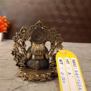 Brass Fine Art Ganesha With Designer Thiruvachi 4″