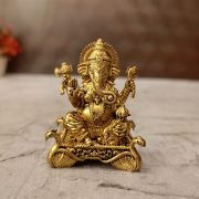 Brass Fine art Ganesha Idol 2″
