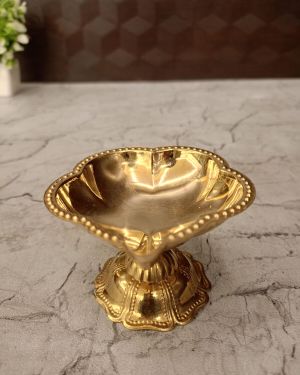 Brass Fine Art Single Face Designer Diya 2″