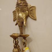 Buy Brass Wall Mount Ganesha Face With Bells 8″