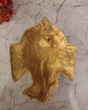 Brass Ganesha Face Wall Mount 7″