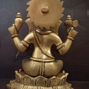 Brass Lord Ganesha Statue | Lord Ganapathi Sitting Pure Brass Idol 6”