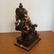 Brass Ganesha with Brown Antique Idol- 18″
