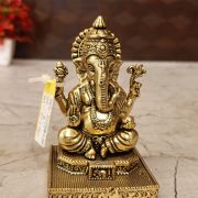 brass-ganesha-sitting-chowki-stand-pooja-gift-vgocart-coimbatore