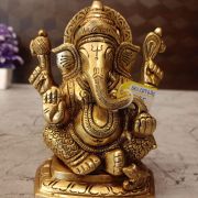 brass-ganesha-statue-sitting-on-square-base-vgocart-coimbatore