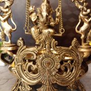 Brass Swing Ganesha Uruli- 21″