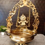 Brass Swing Ganesha Uruli- 21″