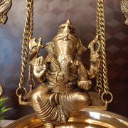 Brass Swing Ganesha Uruli- 21″