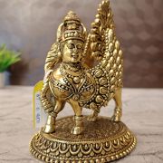 Brass Kamadenu Statue 5″