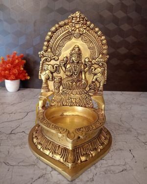Buy Brass Big Lakshmi Diya 10″