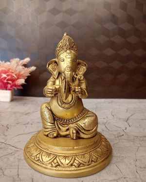 Buy Brass Ganesha Music set 7″ For Gifts & Homedecor