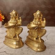 Brass Sitting Paavai Diya Set- 5″