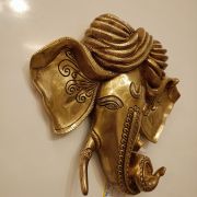 Brass Pagadi Ganesha Wall Mount 9″