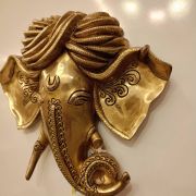 Brass Pagadi Ganesha Wall Mount 9″