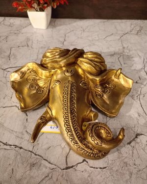 Brass Pagadi Ganesha Wall Mount 9″