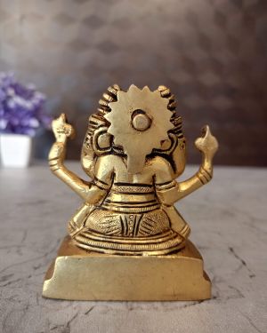 Brass Panjamuha Ganesha statue For Pooja 3.5″