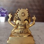 Brass Panjamuha Ganesha statue For Pooja 3.5″