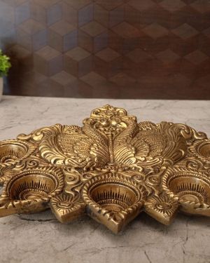 Brass Designer Diya- 10.5″