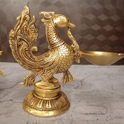 Buy Brass Peacock With Diya Idol 7″