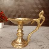 brass-single-face-parrot-handle-diya-pooja-gift-vgocart-coimbatore