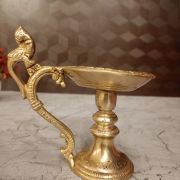 Brass parrot handle Diya- 5.5″
