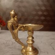 Brass parrot handle Diya- 5.5″