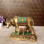 brass-stone-cow-and-calf-pooja-gift-vgocart-coimbatore