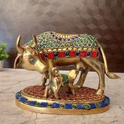 brass-stone-cow-and-calf-pooja-gift-vgocart-coimbatore