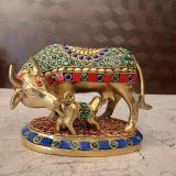 brass-stone-cow-calf-pooja-gift-vgocart-coimbatore