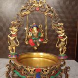 brass-stone-ganesha-statue-pooja-gift-vgocart-coimbatore