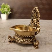 Brass Fine art Lakshmi diya 3″