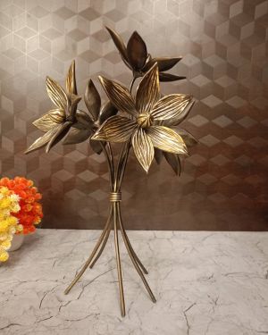 Brass Decor Flowers 17″