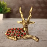 brass-big-stone-deer-gift-home-decor-vgocart-coimbatore-india