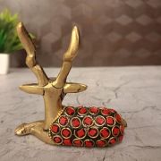 Buy Brass Stone Deer For Home decor Handcraft & Antique statue 3″