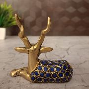 Buy Brass Stone Deer For Home decor Handcraft & Antique statue 3″