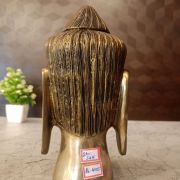 Handcrafted Meditating Brass Buddha Face Statue 8″
