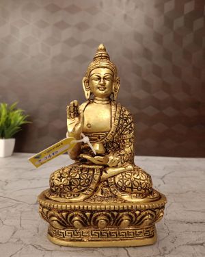 Brass Buddha Small Idol- 7″