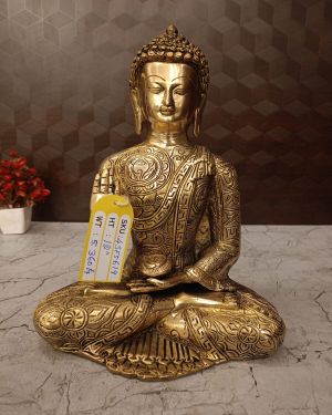 Brass Buddha Statue-12″
